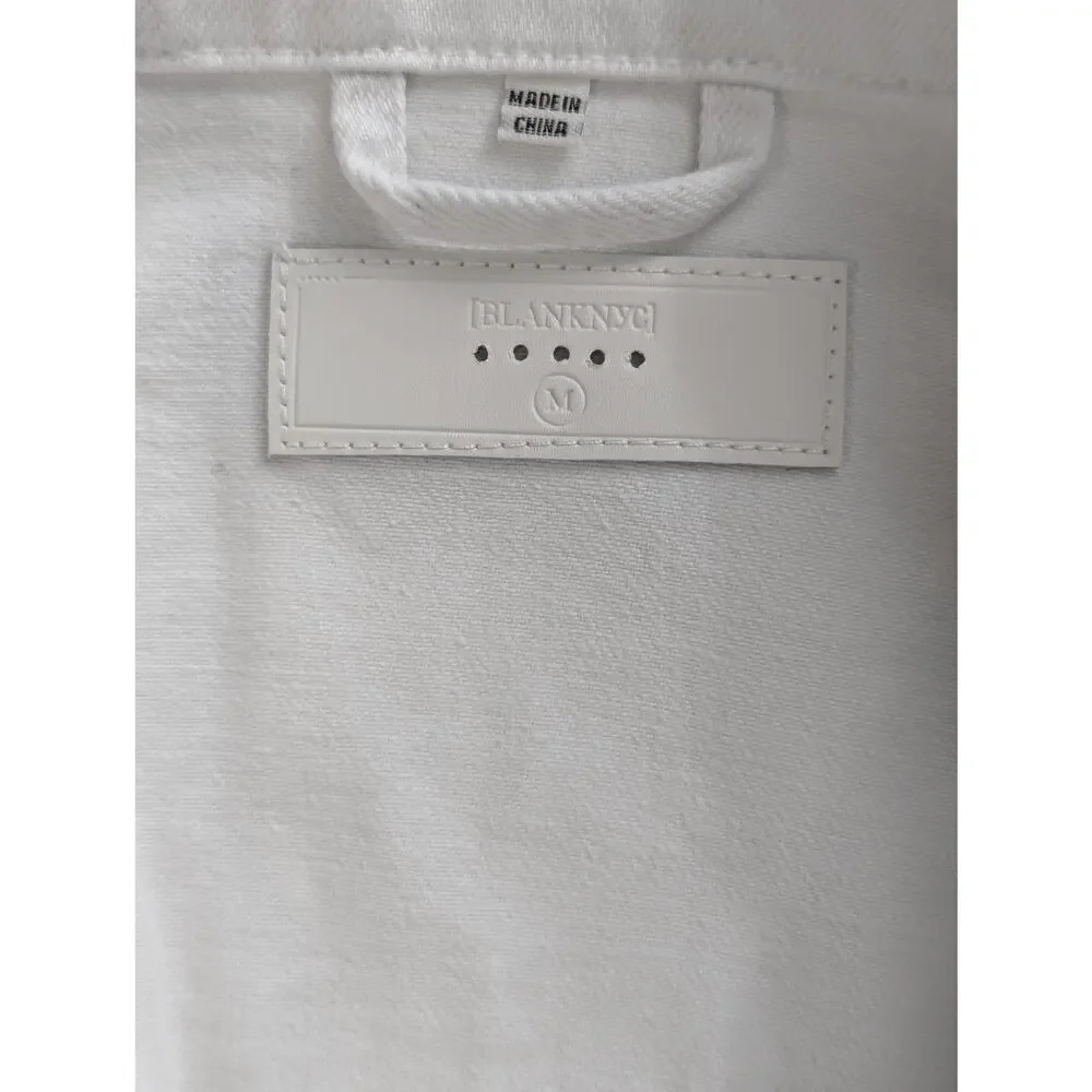 Blank NYC White Denim and Lace Jacket Size Medium - Picture 7 of 16